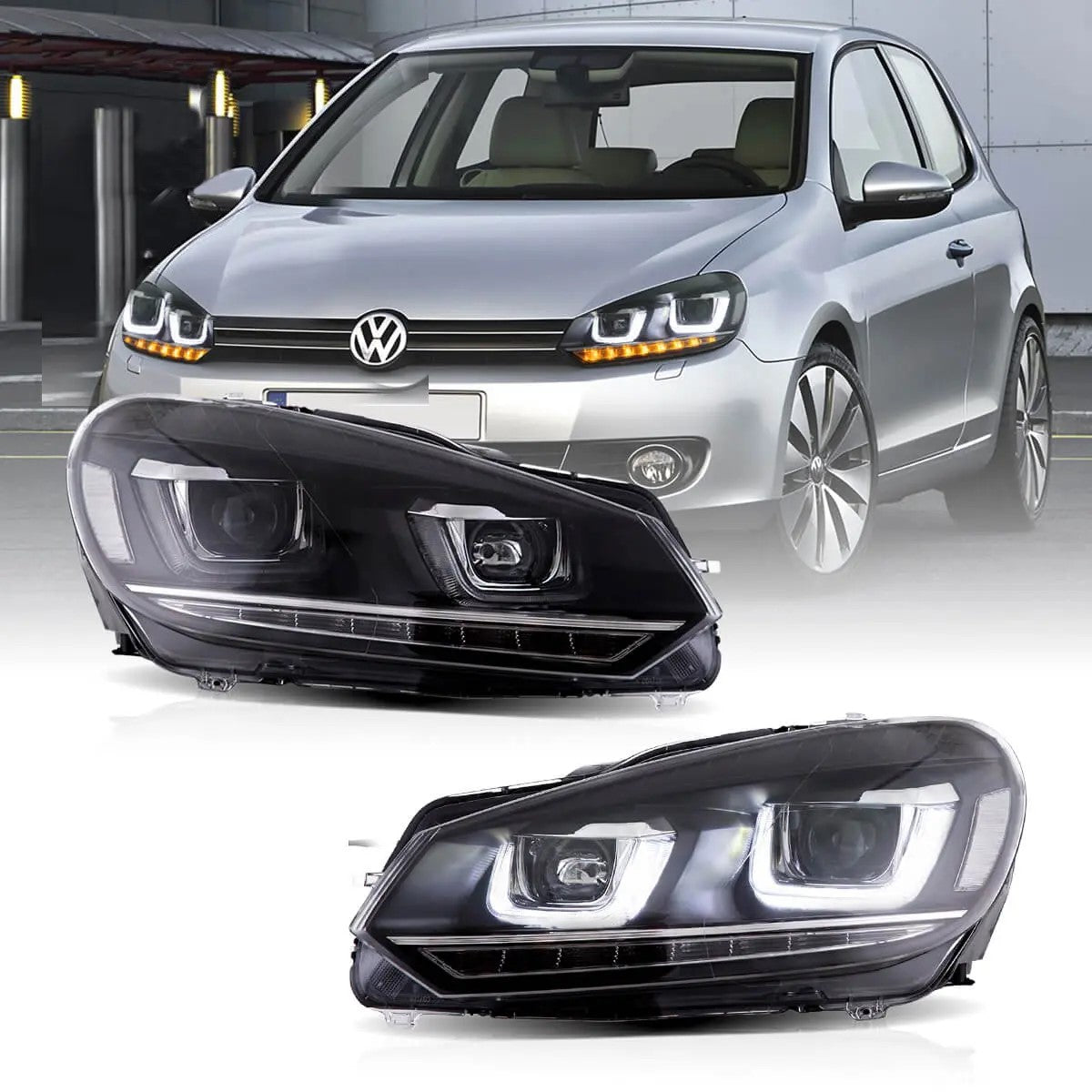 VLAND Golf 6 MK7-Style LED Headlights – Plug & Play