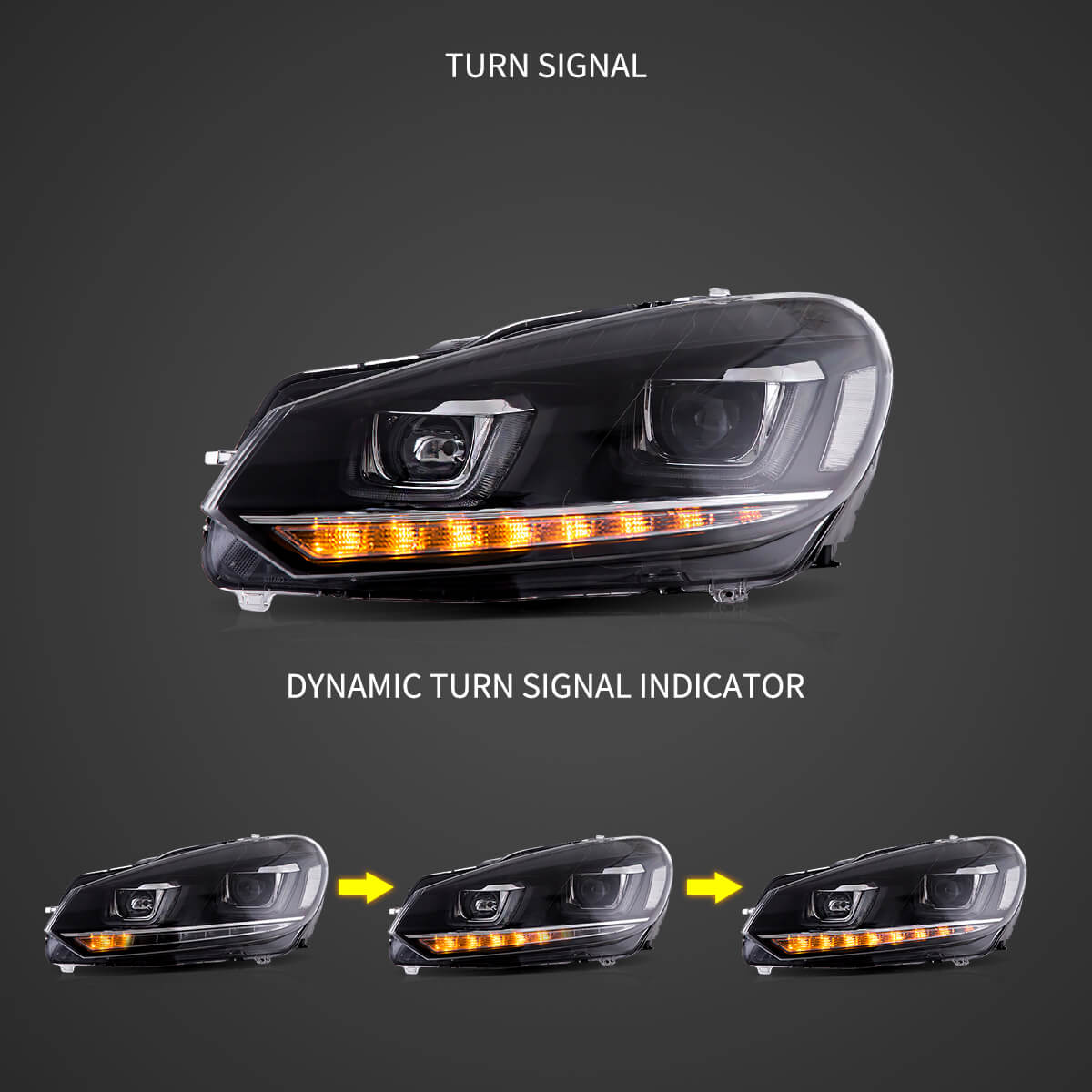 VLAND Golf 6 MK7-Style LED Headlights – Plug & Play