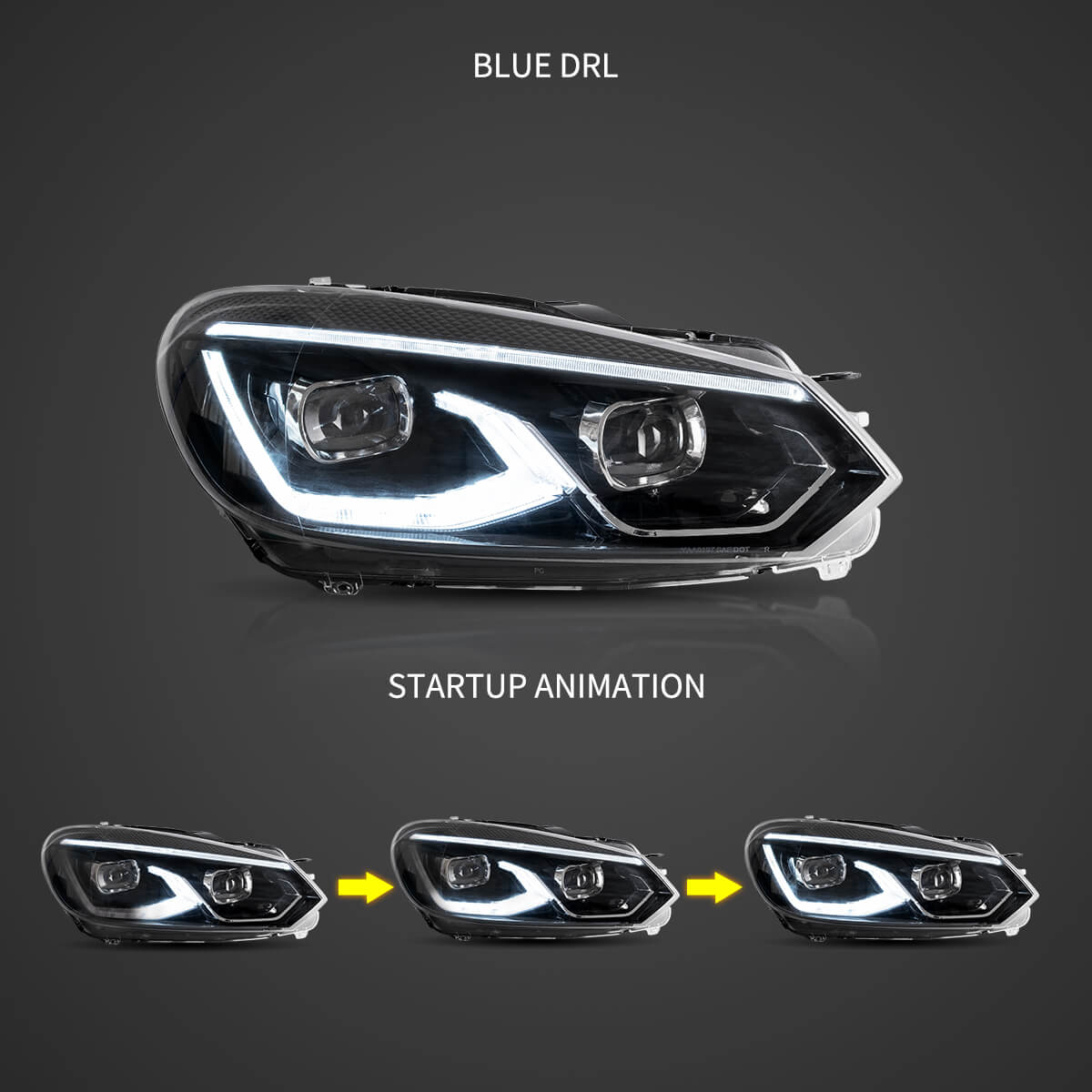 VLAND Golf 6 MK8-Style LED Headlights – Plug & Play