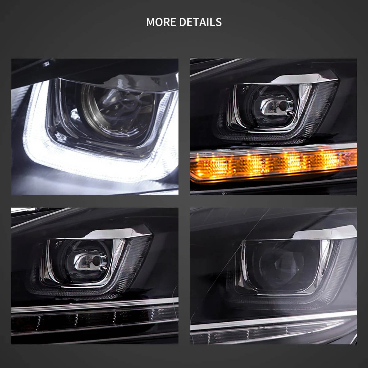 VLAND Golf 6 MK7-Style LED Headlights – Plug & Play