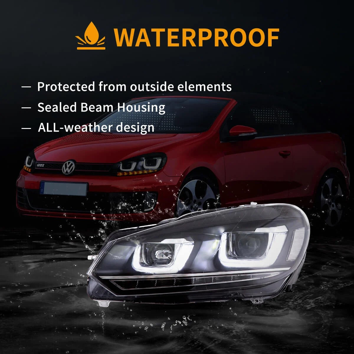 VLAND Golf 6 MK7-Style LED Headlights – Plug & Play