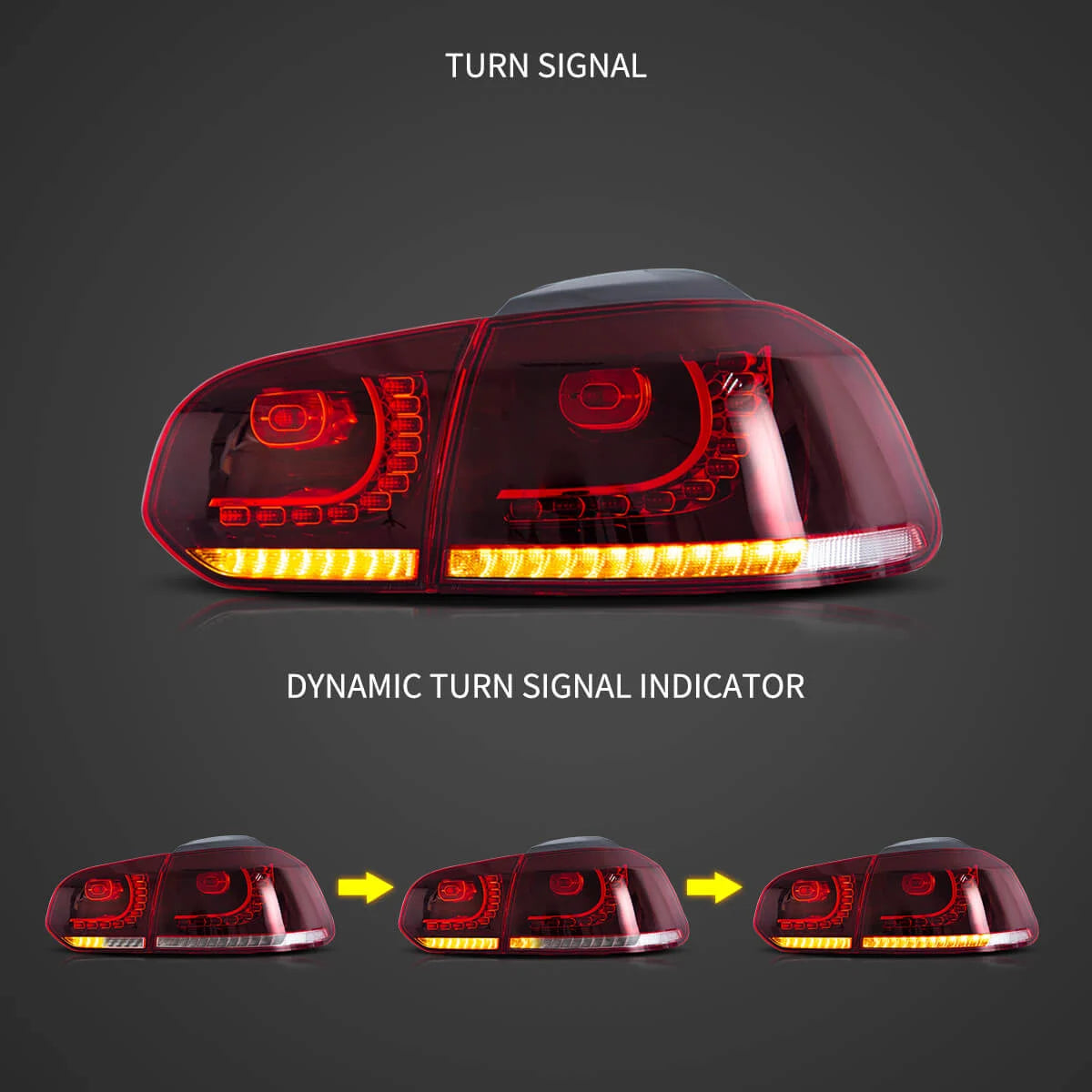 VLAND Sequential LED Tail Lights for VW Golf MK6 – Easy Plug & Play Installation