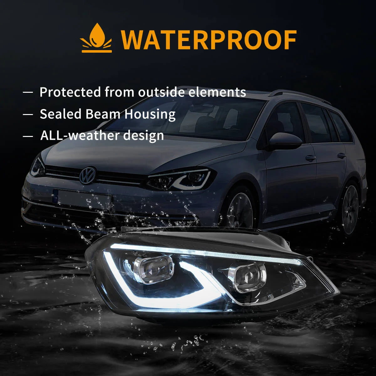 Golf 7 MK8-Style LED Headlights – Plug & Play