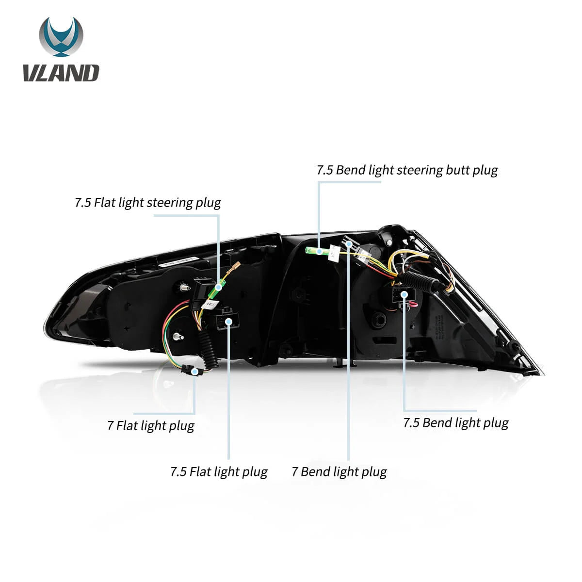 VLAND Golf 7 MK7.5-Style LED Taillights – Red/Smoked – Plug & Play